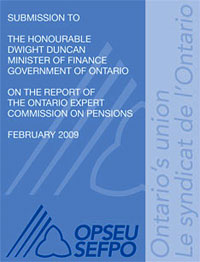 OPSEU Submission on the Report of the Ontario Expert Commission on Pensions - Download PDF