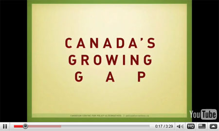 Canada's Growing Gap - Watch CCPA Video on YouTube
