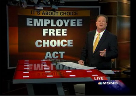 Click to hear Ed Schultz lobby for passage of the Employee Free Choice Act