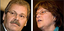 Warren (Smokey) Thomas and Patty Rout of the Ontario Public Service Employees Union (OPSEU/NUPGE)