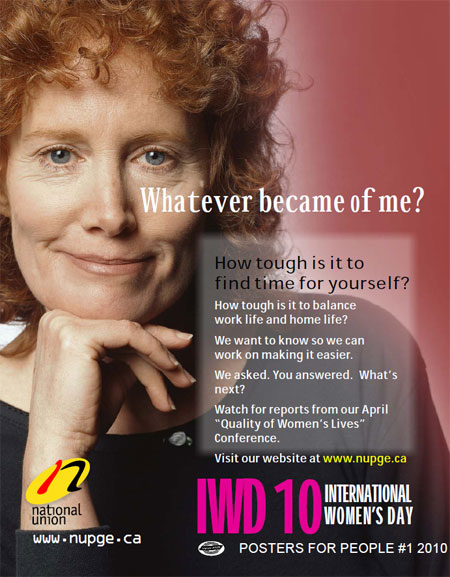 Download NUPGE poster for International Women's Day 2010