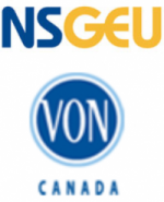 word NSGEU with the VON Canada logo beneath it