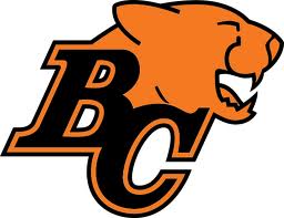 BC Lions logo letter BC with in black and organe with lions face on top in orange