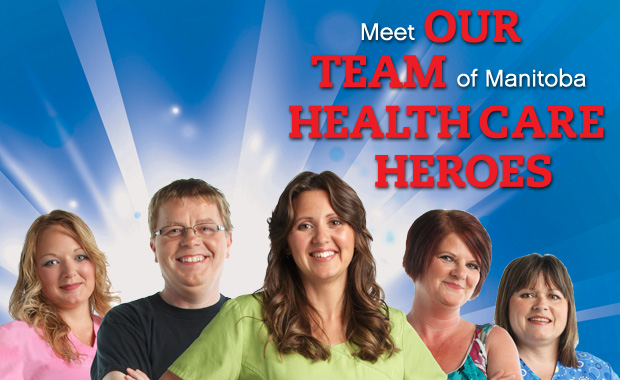 pciture of health care heroes campaign ad from MGEU/NUPGE