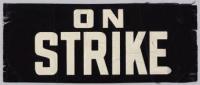 sign with the words ON STRIKE