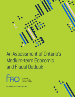 cover page of the Financial Accountability Office of Ontario