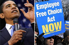 Obama has pledged support to the Employee Free Choice Act