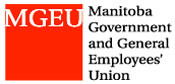 Manitoba Government and General Employees' Union (MGEU/NUPGE) logo