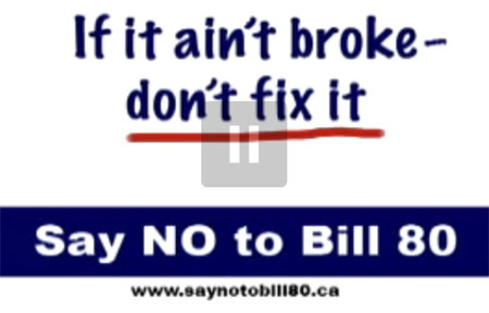 Sign online Petition to oppos Bill 80 in Saskatchewan