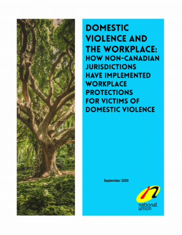 Cover of Domestic Violence and the Workplace: How Non-Canadian Jurisdictions Have Implemented Workplace Protections for Victims of Domestic Violence