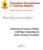 Cover of Summary of Current Charter Challenges Impacting on Union Security in Canada