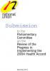 Submission to the Parliamentary Committee on the Review of the Progress in Implementing the 2004 Health Accord cover.